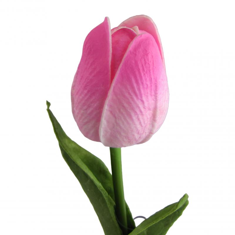 Tulipan gumowany 32cm różowy